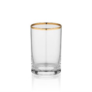 Decorium 6 lı Kahve Su Bardağı 3 mm Altın