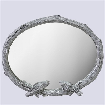 Kuşlu 3'lü  Ayna Gümüş