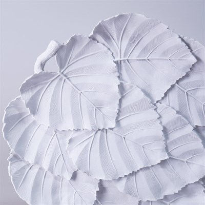 Linden dekoratif tabak beyaz