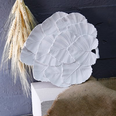 Linden dekoratif tabak beyaz