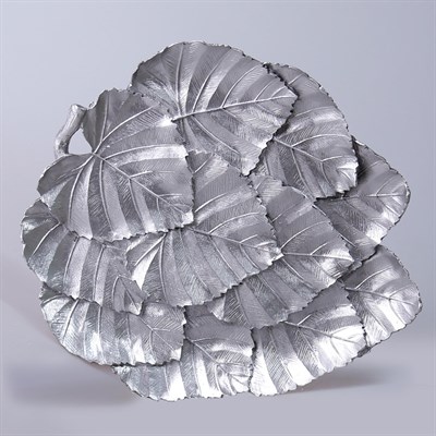 Linden dekoratif tabak gümüş