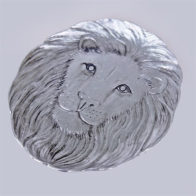 Lion dekoratif tabak gümüş