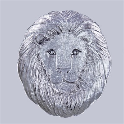 Lion dekoratif tabak gümüş