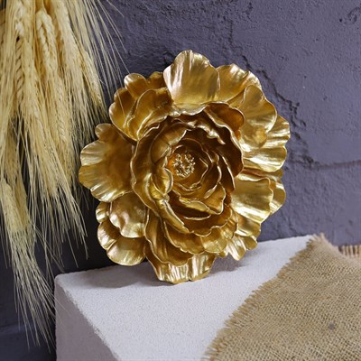 Lotus Dekoratif Çiçek Altın