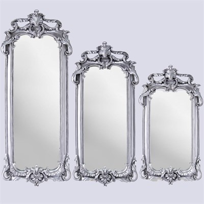 Royal 3'lü Ayna Gümüş