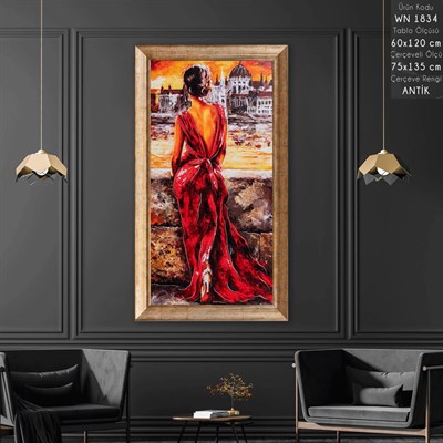 WN 1834 Çerçeveli Tablo - Kare Home