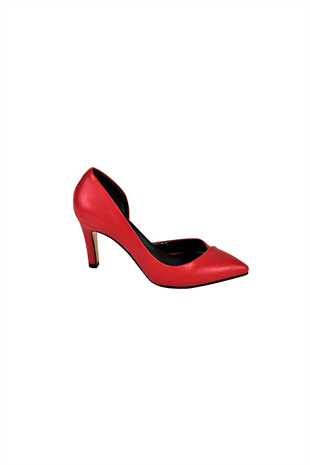La Scada Kırmızı Kadın Stiletto Ayakkabı Mmz300 (şeffaf olmayan)