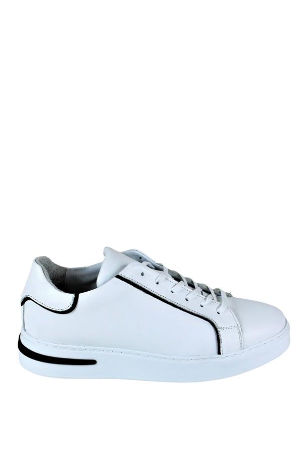 La Scada 101-8057 Beyaz Erkek Hakiki Deri Sneakers