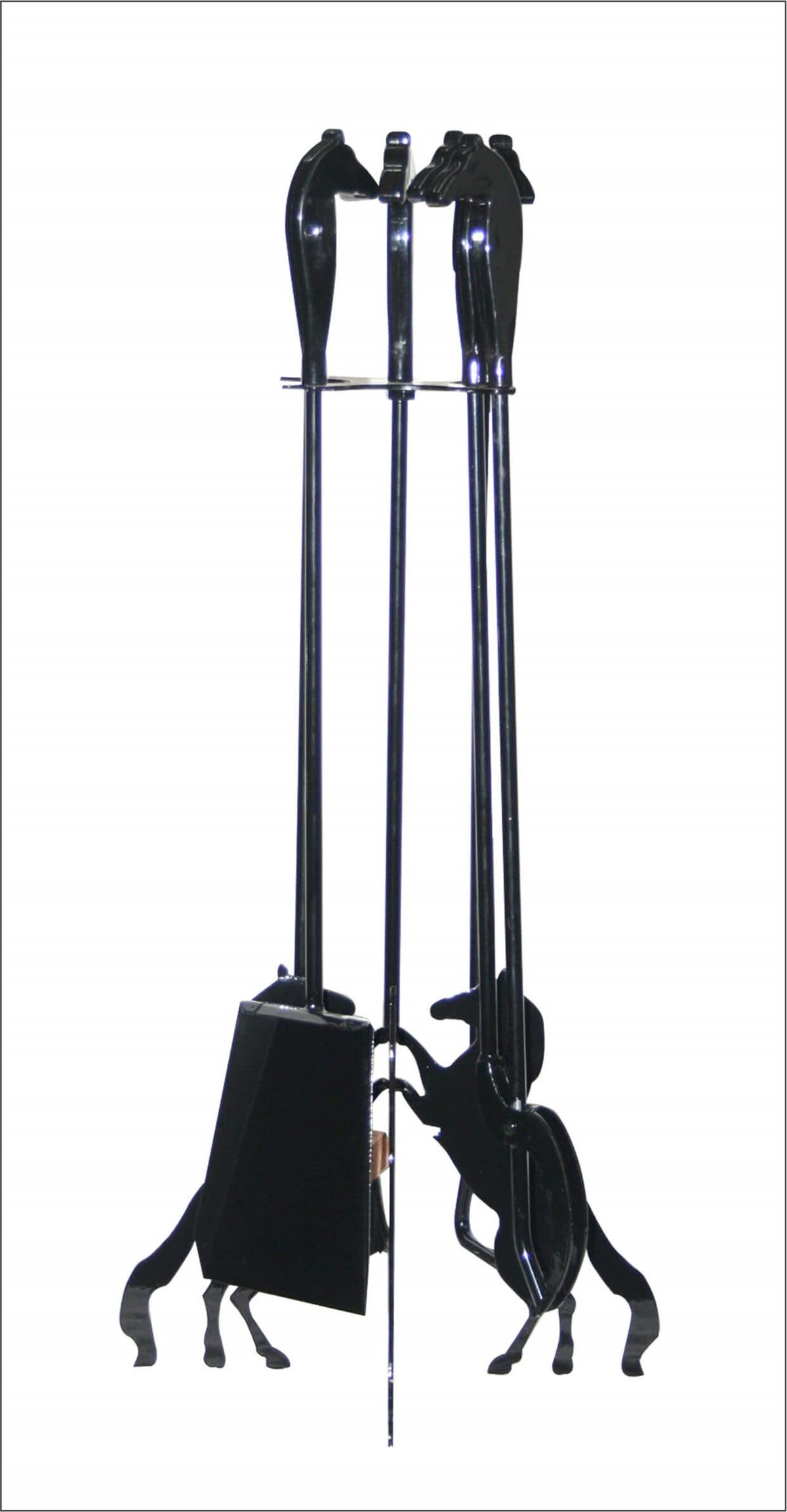 At Başlı Şömine Maşa Takımı - 5 Parça