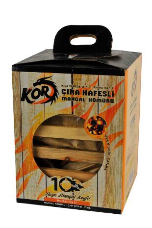 Kor Çıra Kafesli Mangal Kömürü 2kg