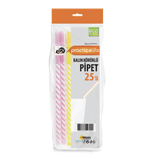 MangalPRACTICE LIFE PİPET KALIN KÖRÜKLÜ 25'Lİ