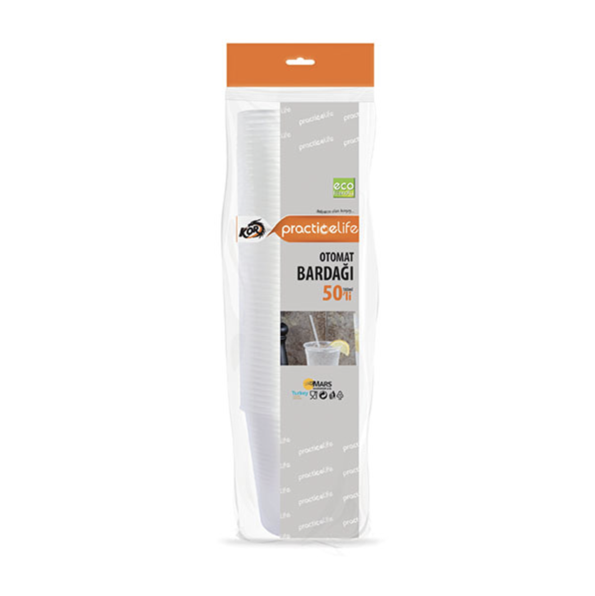 MangalPRACTICE LIFE ŞEFFAF BARDAK EKONOMİK 180 ML 50'Lİ OTOMAT
