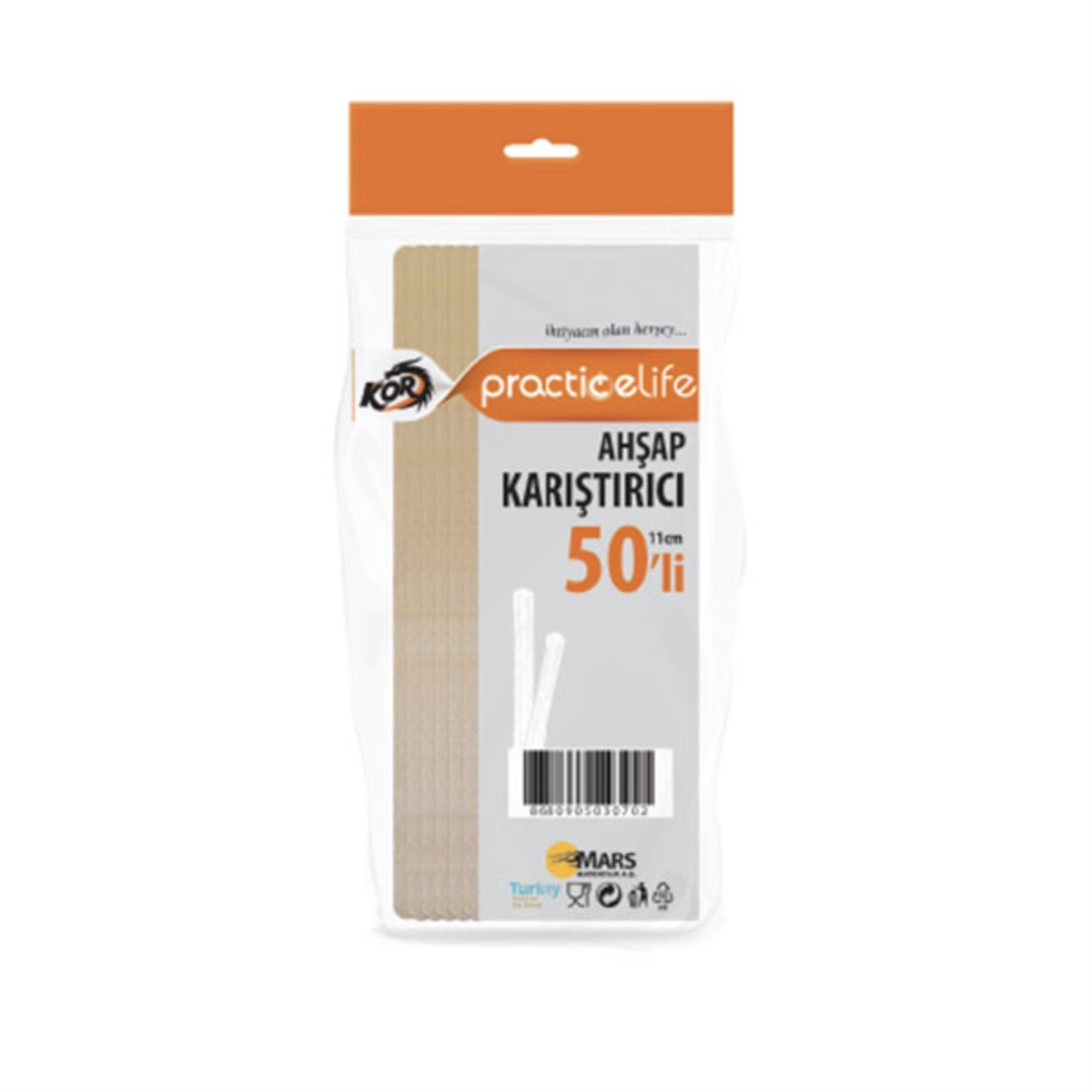MangalPRACTICE LIFE TAHTA KARIŞTIRICI 11 CM 50'Lİ