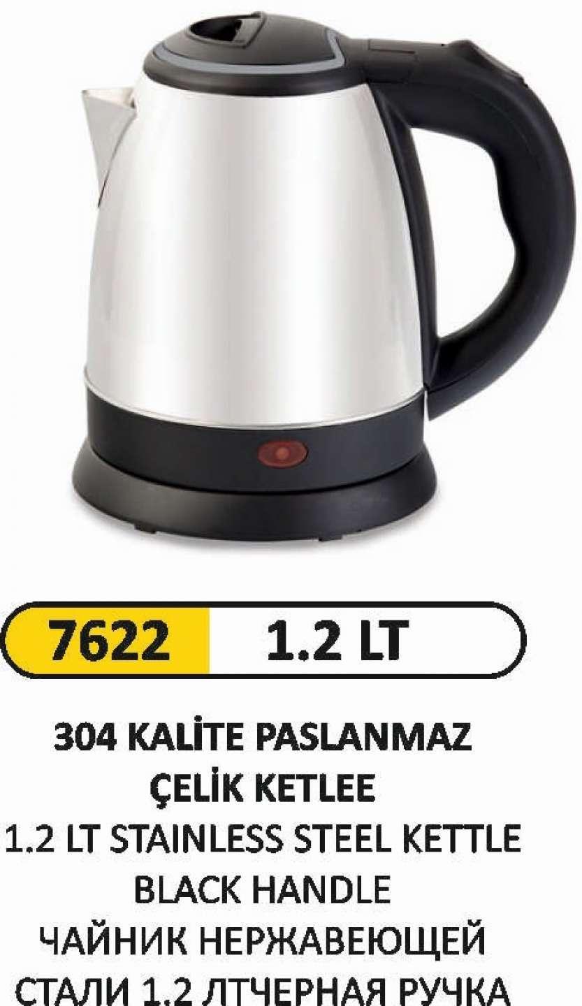 1,2 LT 304 KALİTE PASLANMAZ KETTLE