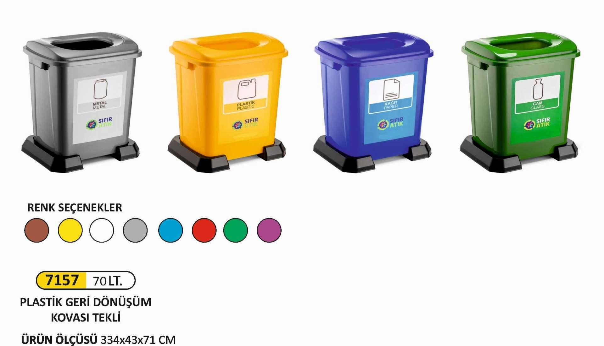 70 LT PLASTİK GERİ DÖNÜŞÜ KOVASI 