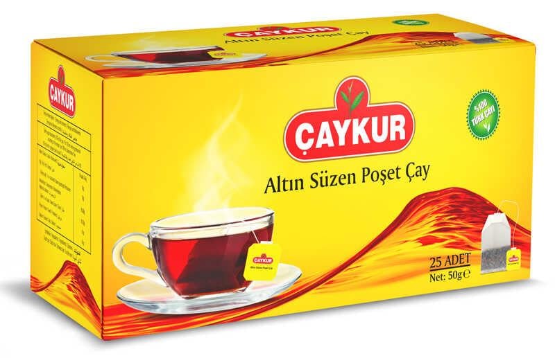 Çaykur Siyah Süzen Bardak Poşet Çay 25'li