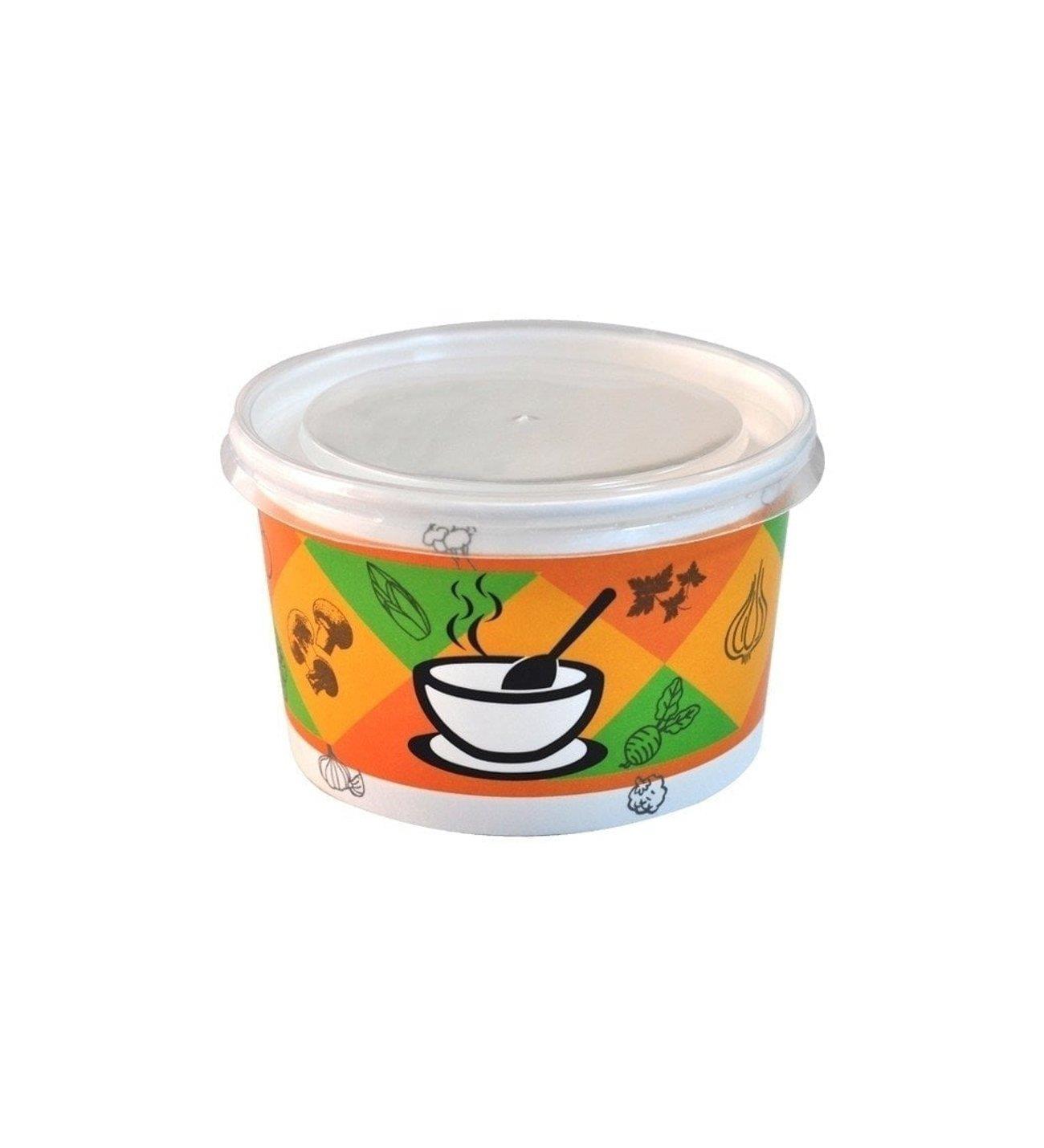 Çorba Kasesi 16OZ Kapaklı 25 Adet
