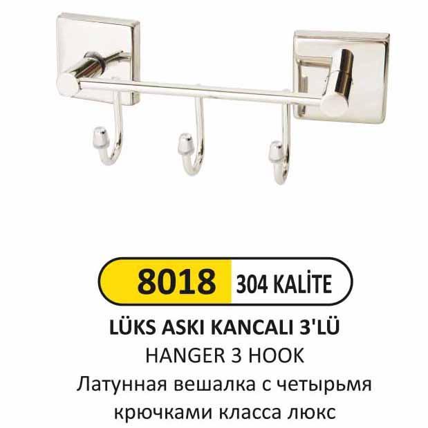 LÜKS ASKILIK 3'LÜ (304 KALİTE)