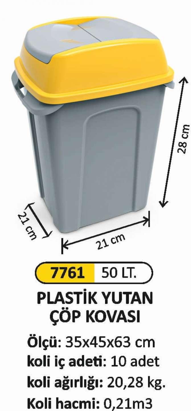 PLASTİK ÇÖP KOVASI YUTAN 50 LT