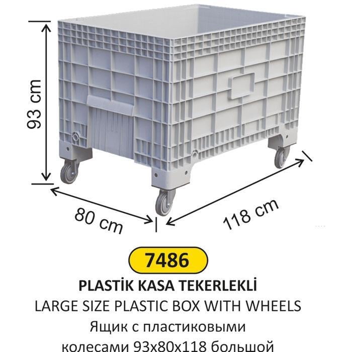 PLASTİK TEKERLEKLİ KASA
