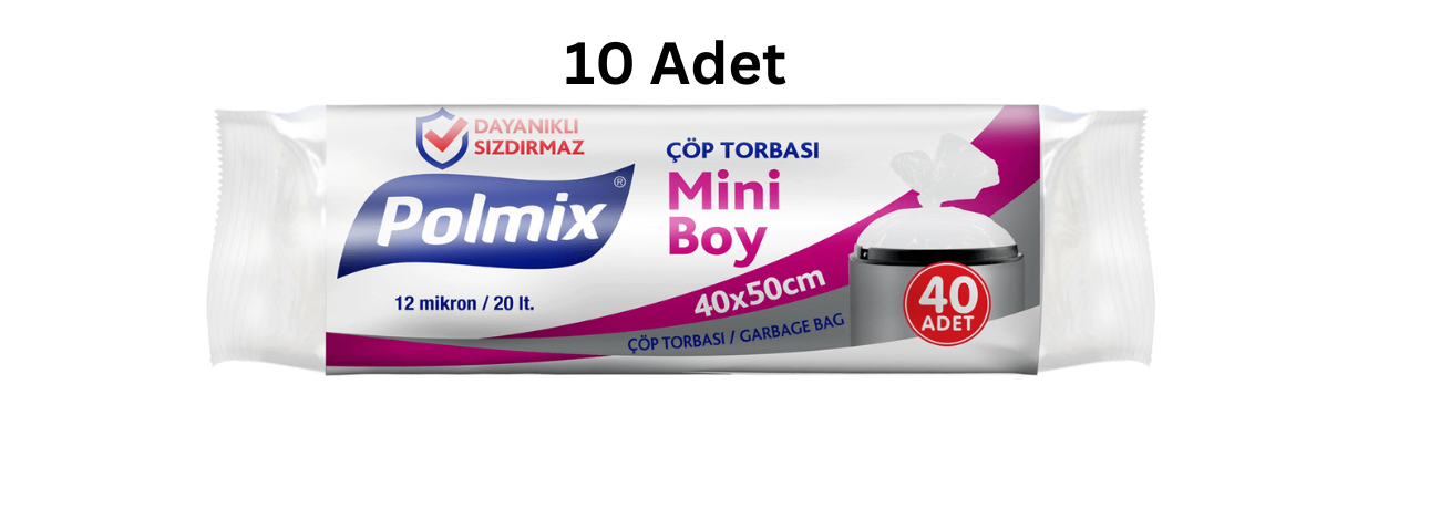 POLMİX MİNİ 40X50 SİYAH ÇÖP POŞETİ (10 ADET)
