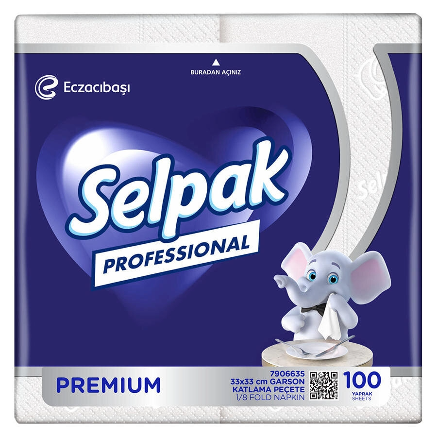 Selpak Pro Peçete Garson Katlama 33 x 33 100'lü