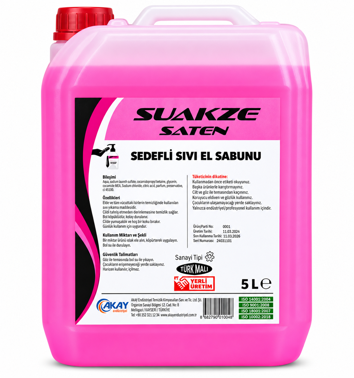 SUAKZE SIVI EL SABUNU 5 KG