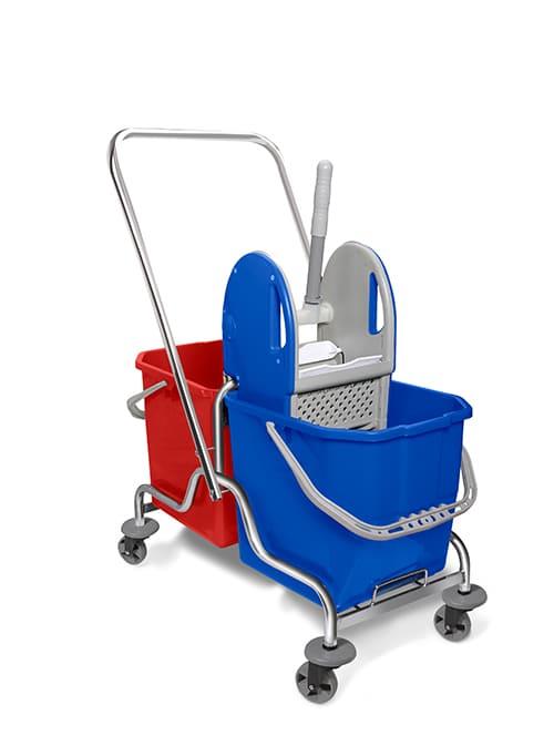 TEMİZLİK SETİ ÇİFT KOVALI PLASTİK METAL (BOYALI) PRESLİ