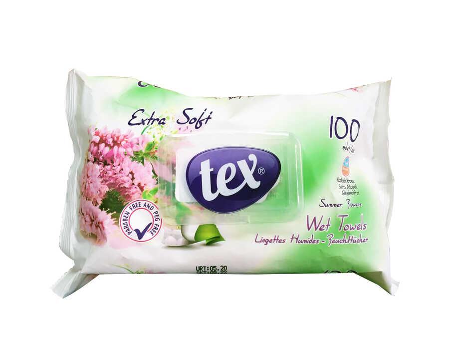 TEX EXRTA SOFT ISLAK MENDİL 100'lü 