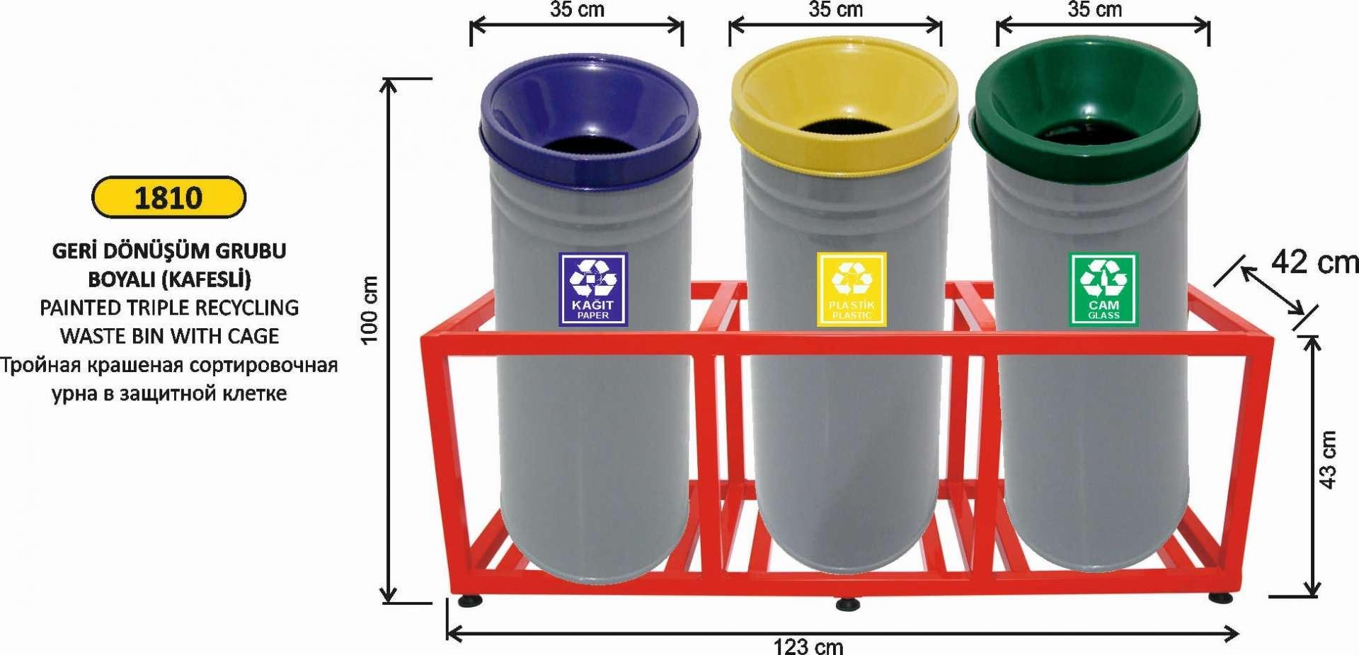 ÜÇLÜ  BOYALI GERİ DÖNÜŞÜM SETİ