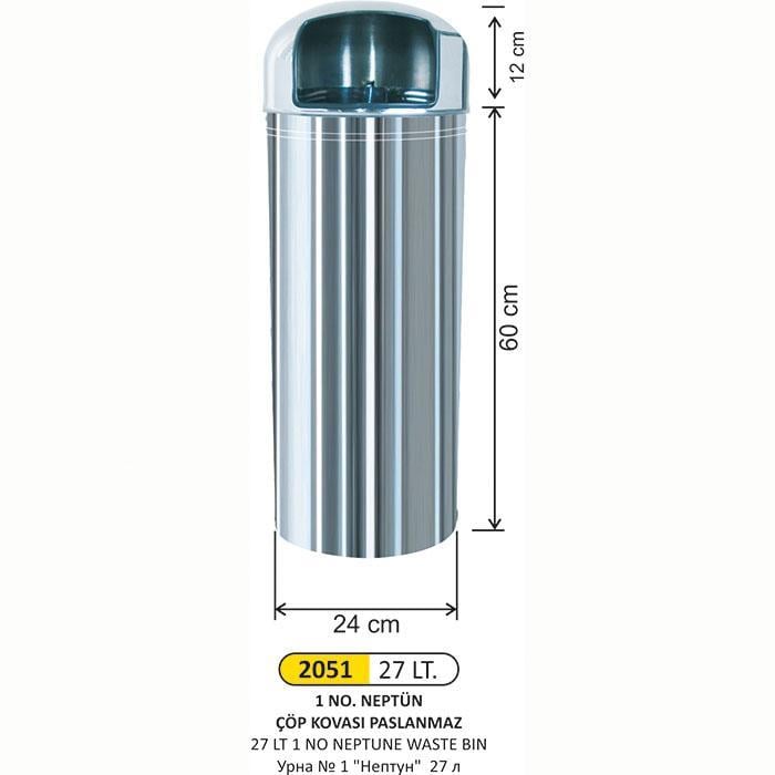 27 LT NO:1 NEPTÜN ÇÖP KOVASI PASLANMAZ