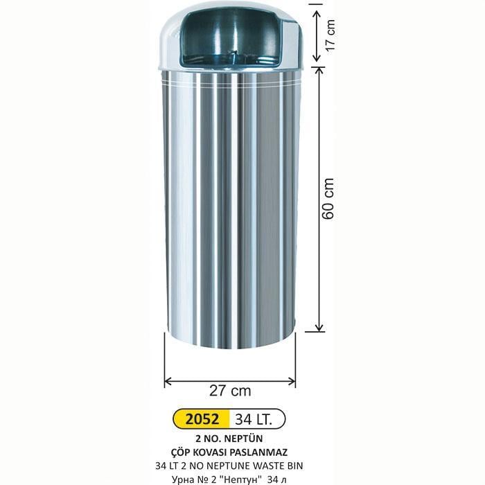 34 LT NO:2 NEPTÜN ÇÖP KOVASI PASLANMAZ