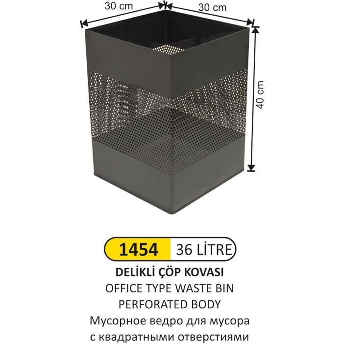 36 LT DELİKLİ BOYALI ÇÖP KOVASI