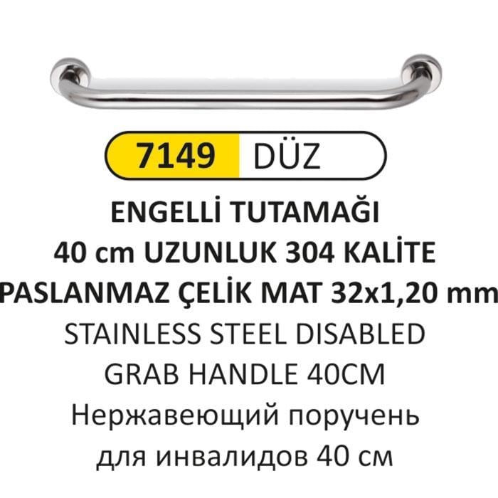 40 CM 304 KALİTE DÜZ ENGELLİ TUTAMAĞI