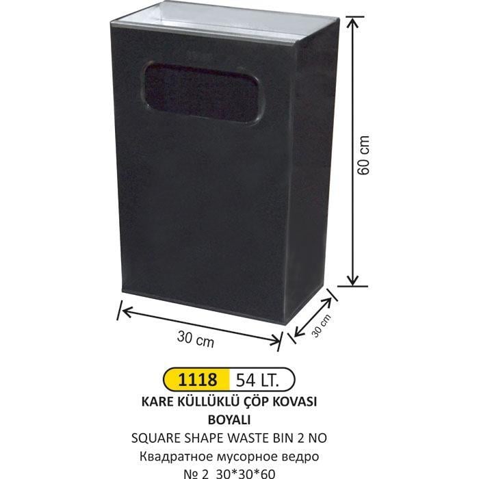 54 LT KARE KÜLLÜKLÜ ÇÖP KOVASI