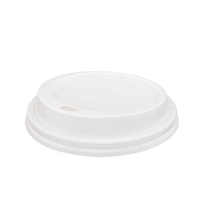 8-9 oz Plastik Sıcak İçecek Kapağı Beyaz
