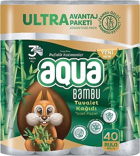 Aqua Bambu Tuvalet Kağıdı 40 ' lı