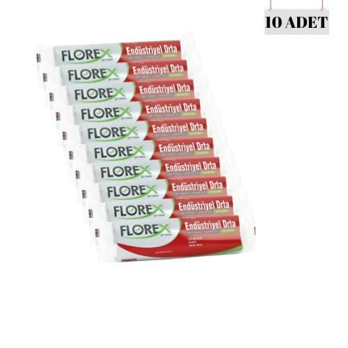 FLOREX 55*60 26 MİCRON ENDÜSTRİYEL ORTA BOY ÇÖP POŞETİ (10 ADET)