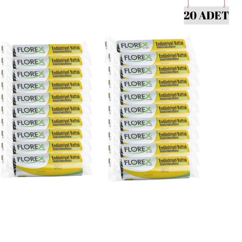 FLOREX 72*95 63 MİCRON ENDÜSTRİYEL BATTAL BOY ÇÖP POŞETİ (20 ADET)