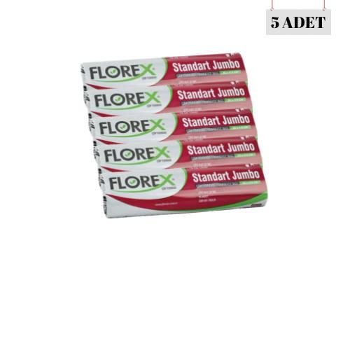 FLOREX 80*110 27 MİCRON STANDART JUMBO BOY ÇÖP POŞETİ (5 ADET)