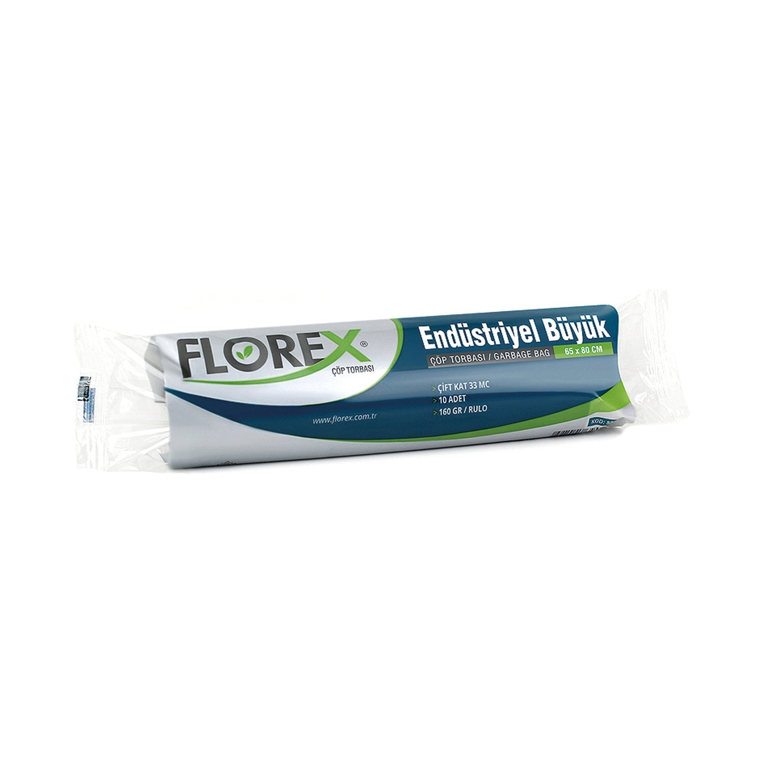 Florex Hantal Boy (240 Lt. Kon.) Siyah Çöp Torbası 120 x 150 500 gr