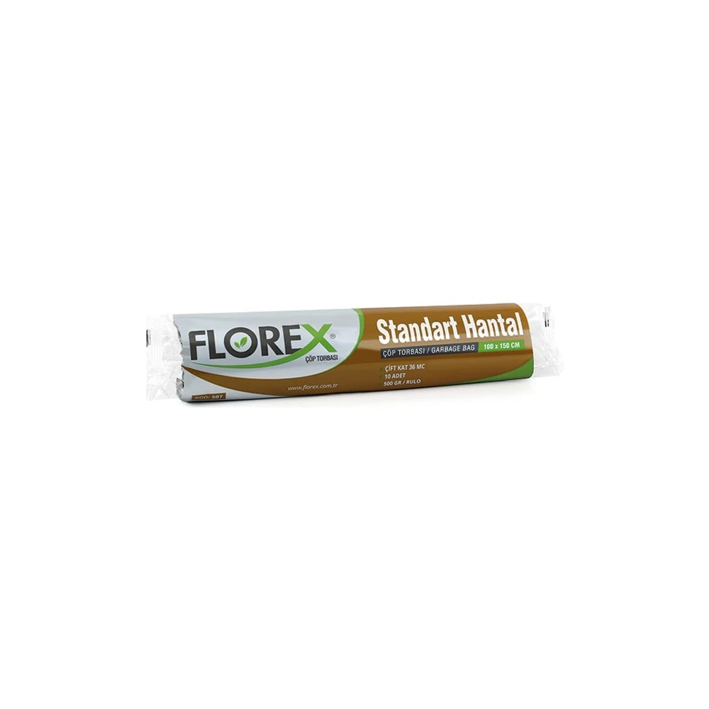 Florex Standart Hantal Boy Siyah Çöp Torbası 100 x 150 500 gr