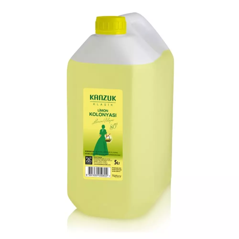 Kanzuk Limon Kolonyası 80 Derece 5 Litre