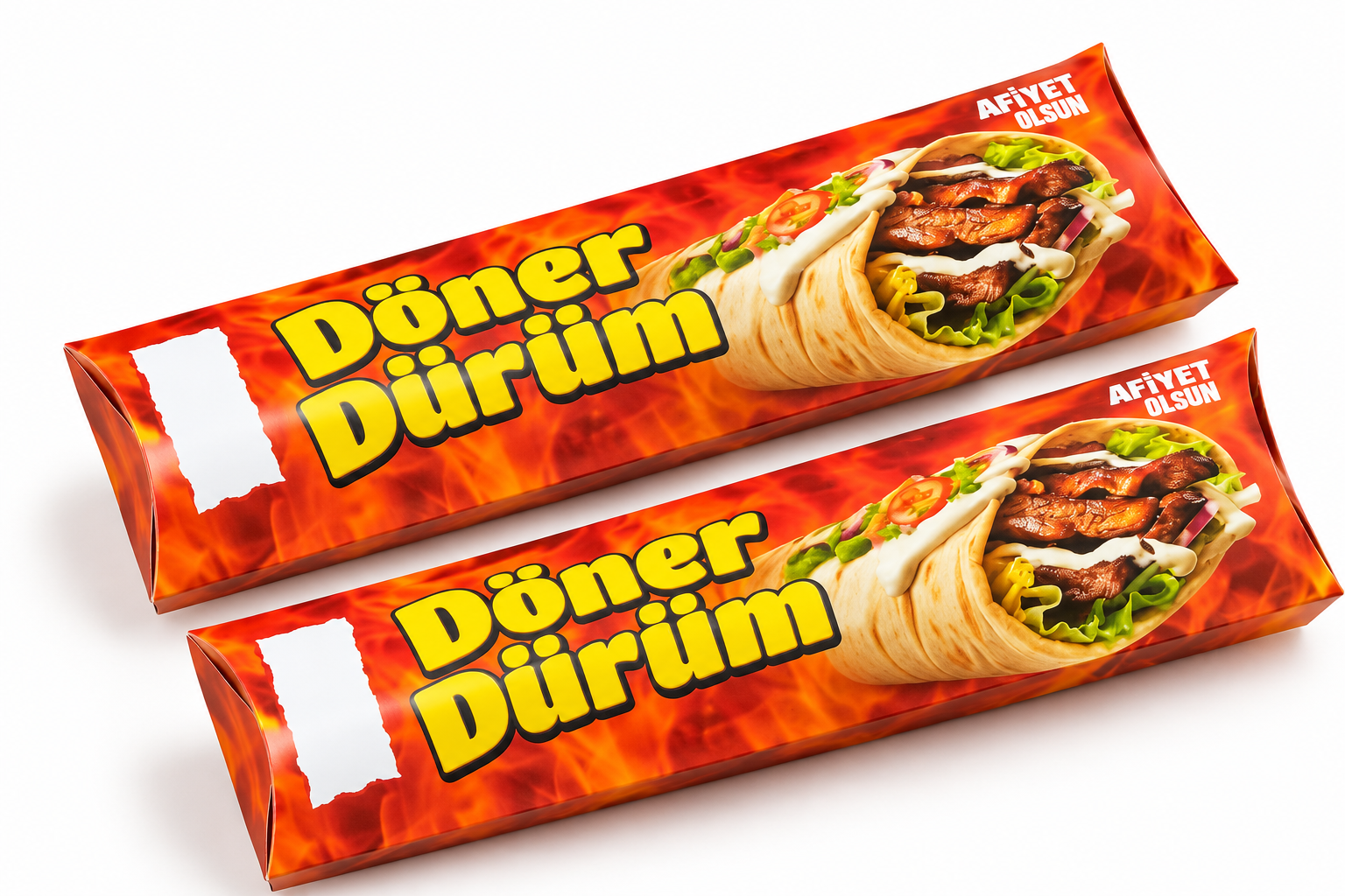 Piyasa Baskılı Döner Dürüm Kutusu