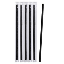 Siyah Frozen Plastik Pipet Jelatin Sargılı
