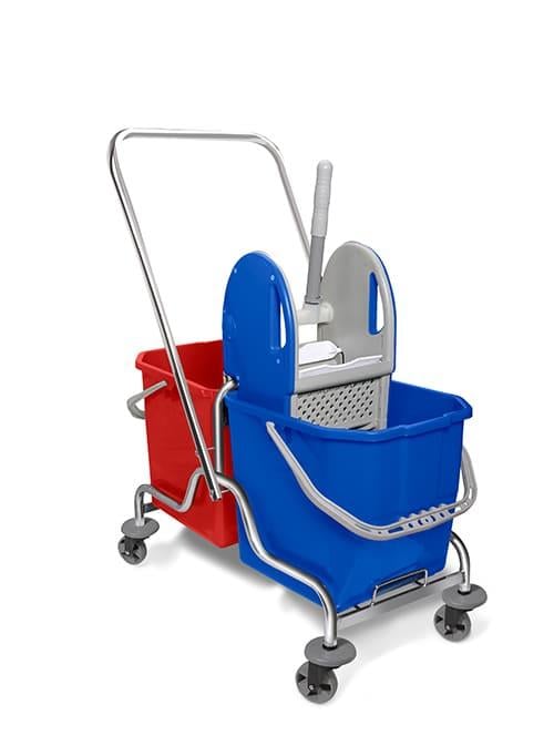 TEMİZLİK SETİ ÇİFT KOVALI PLASTİK METAL (BOYALI) PRESLİ
