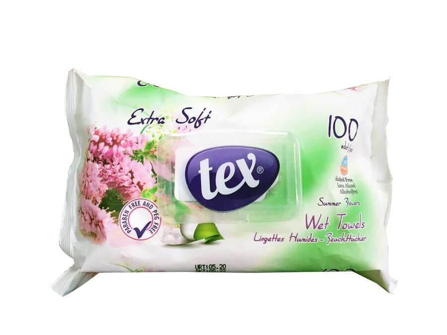 TEX EXRTA SOFT ISLAK MENDİL 100'lü 