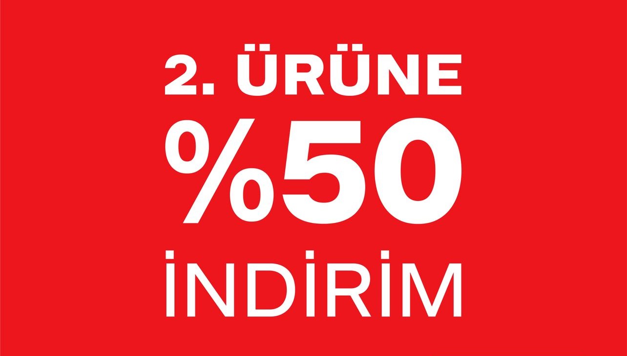 2.Ürüne %50 İndirim