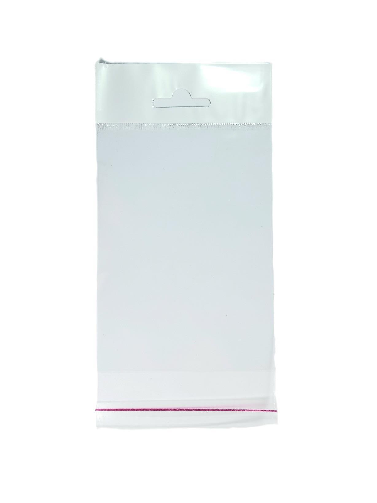 Kutu ve AmbalajJTAW23KAP1118 1.KALİTE 100 ADET ASKILI YAPIŞKANLI POŞET 9 cm X 19 cm EBAT 90 MİCRON  Janti