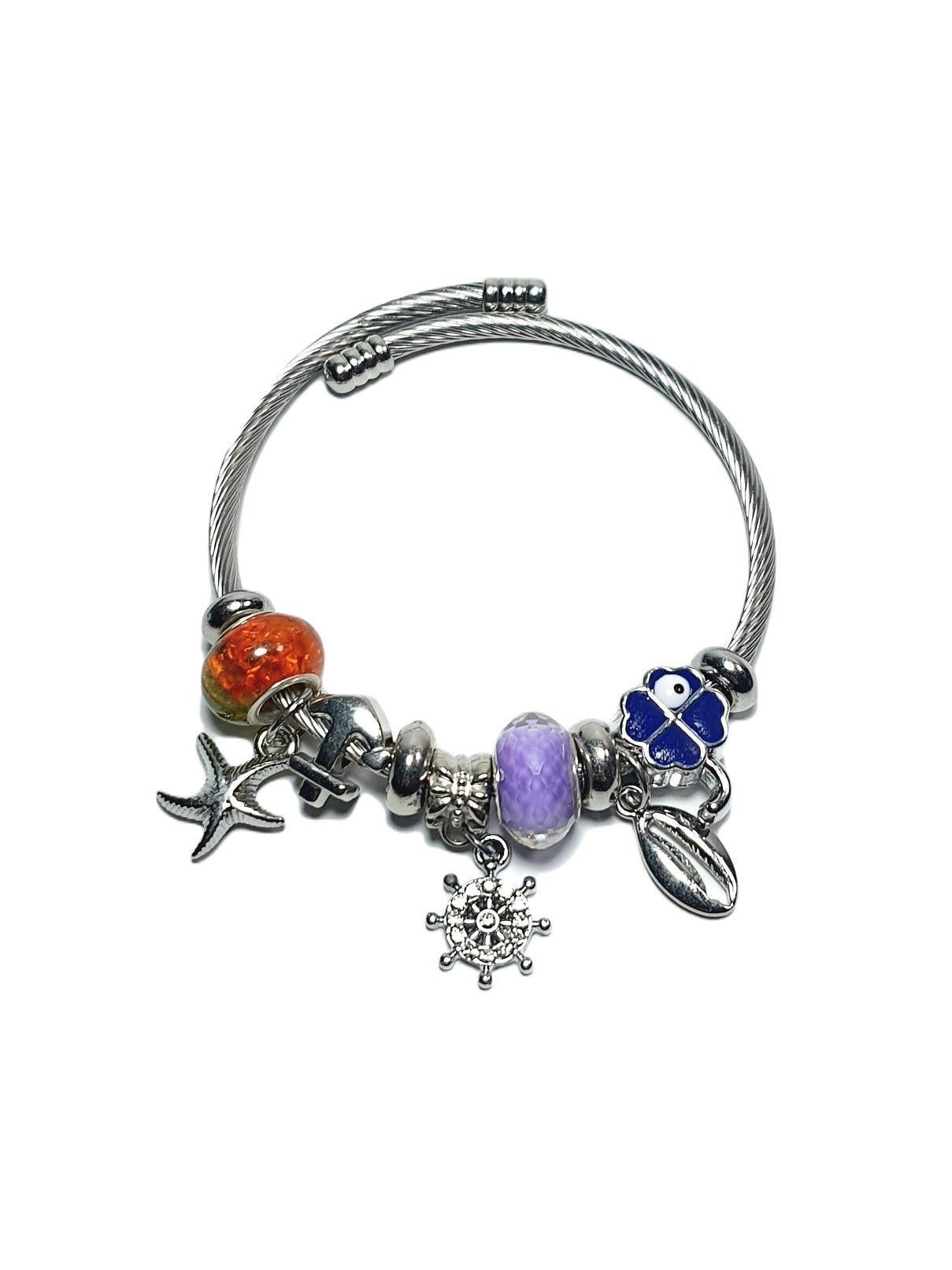 BileklikJTAW24ÇEB1441 JANTİ ÇELİK BİLEKLİK - PANDOORANIN CHARMLARI SILVER RENK KARARMAZJanti